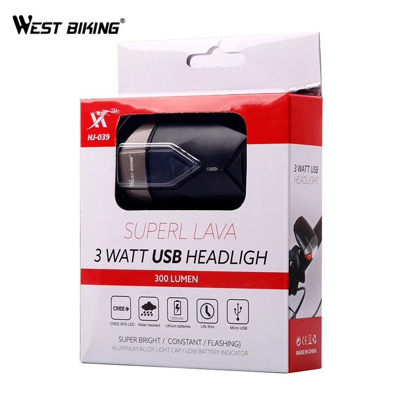 West biking велосипедный шлем свет USB фара безопасность дорога MTB передний велосипедный легкий шлем фонарь Аксессуары для велосипеда велосипед свет