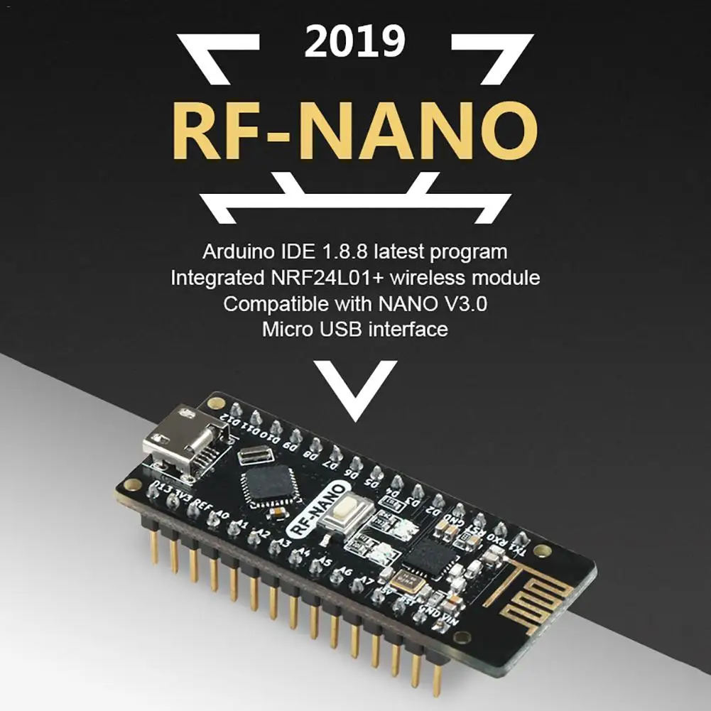 NRF24L01+ 2,4G Беспроводной модуль+ Arwino NANO V3.0 = РЧ-нано интегрированы доска с USB Интерфейс Arwino Nano V3.0 NRF24L01+ 2,4 г