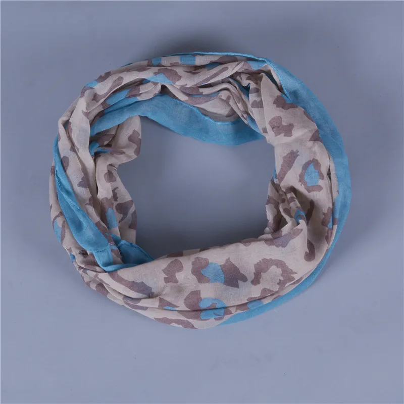 Для женщин летние леопардовым принтом Бесконечность Шарфы для kid'snood кольцо
