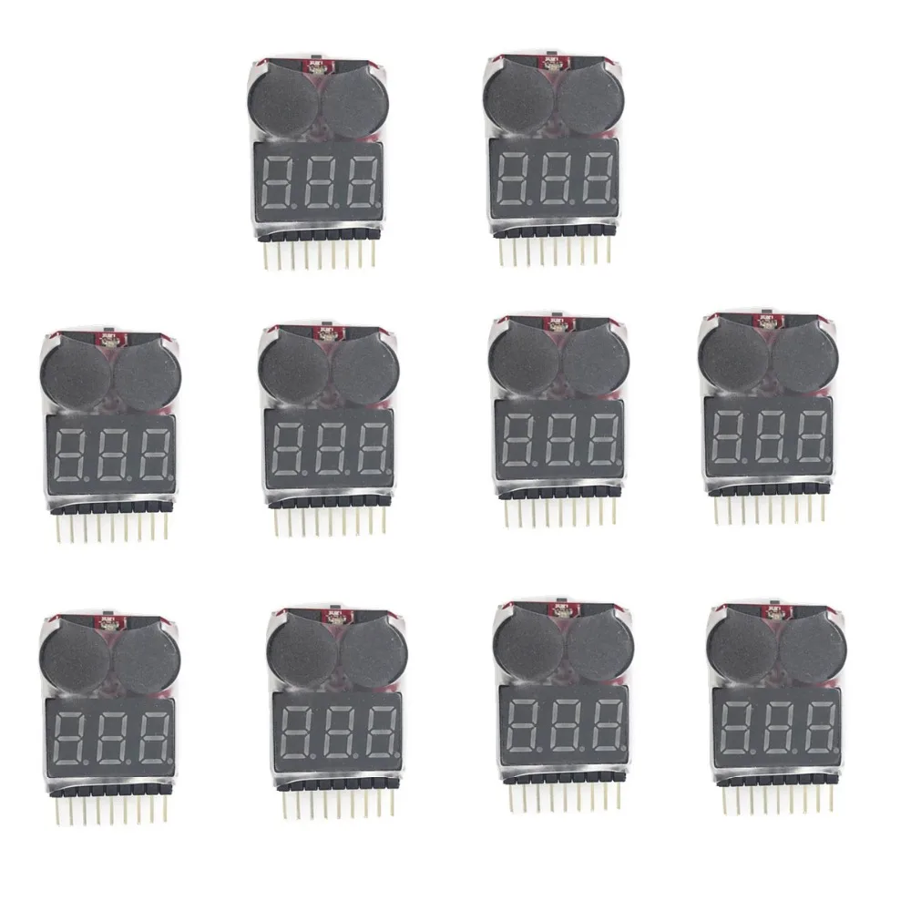 10 шт. хит продаж 1-8S LED низкого напряжения Звуковой сигнал Сигнал Lipo индикатор