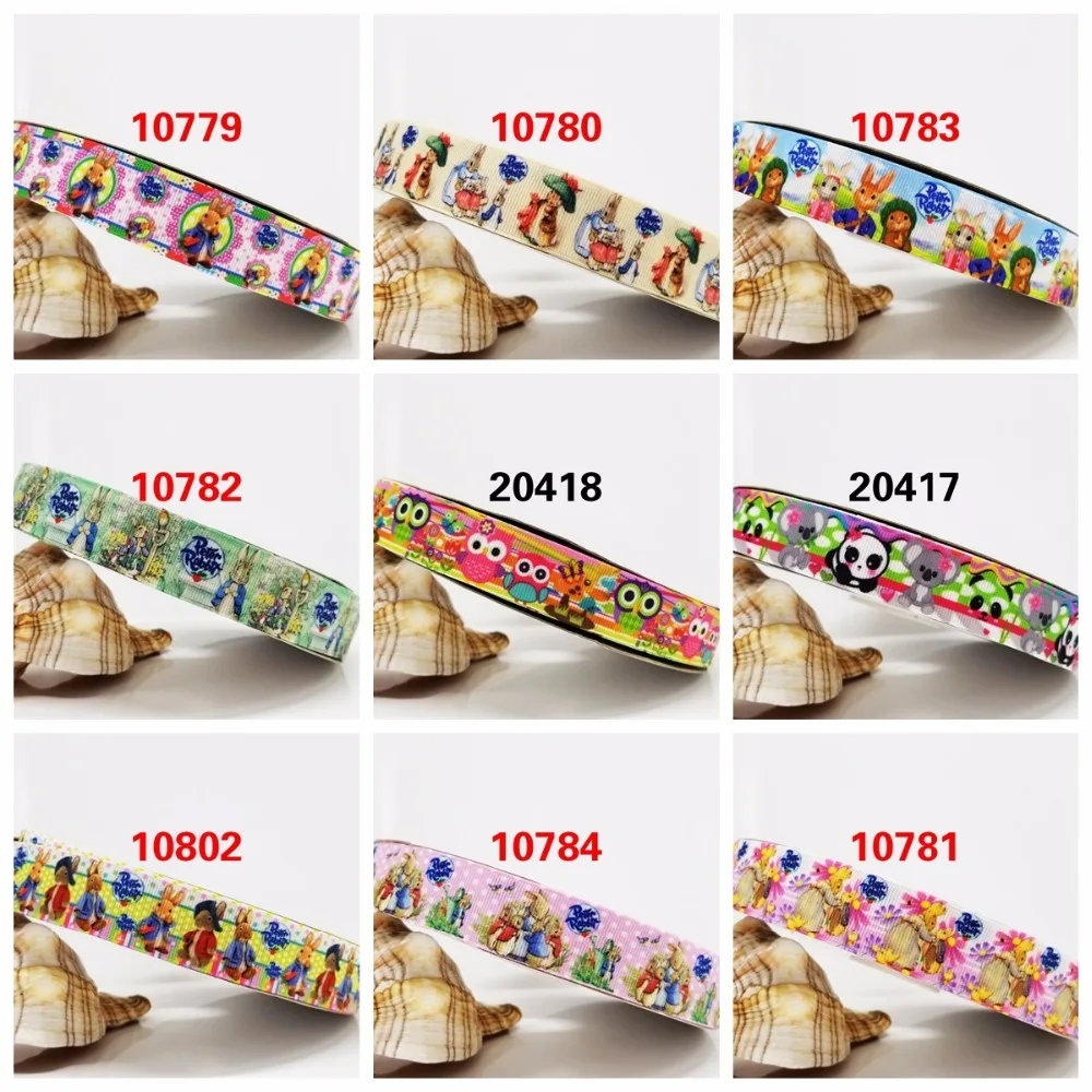 Бесплатная доставка 50 ярдов мультяшная печатная корсажная лента 20418 | Дом и сад