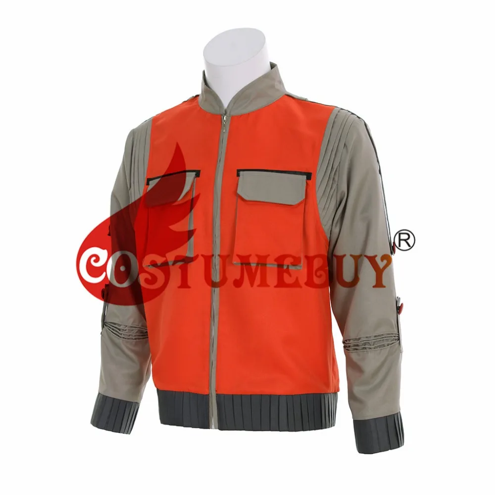 CostumeBuy фильм Назад в будущее Марти Макфлай Оранжевая Куртка Стоимость костюм Взрослый Косплей Костюм Топ L920