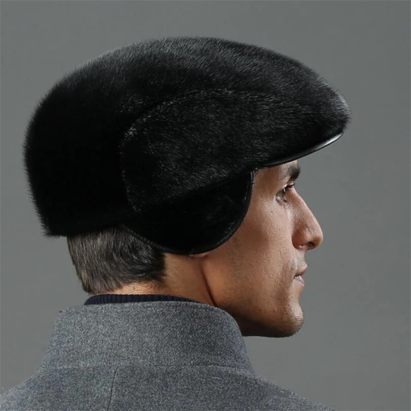 Роскошные мужские шапки IANLAN с полным покрытием из шкуры Sealskin натуральным мехом