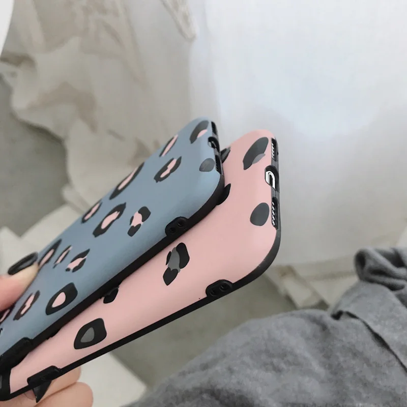 Роскошный IMD чехол для телефона с леопардовым принтом iphone 8 7 6 6s plus XR XS Max X модный