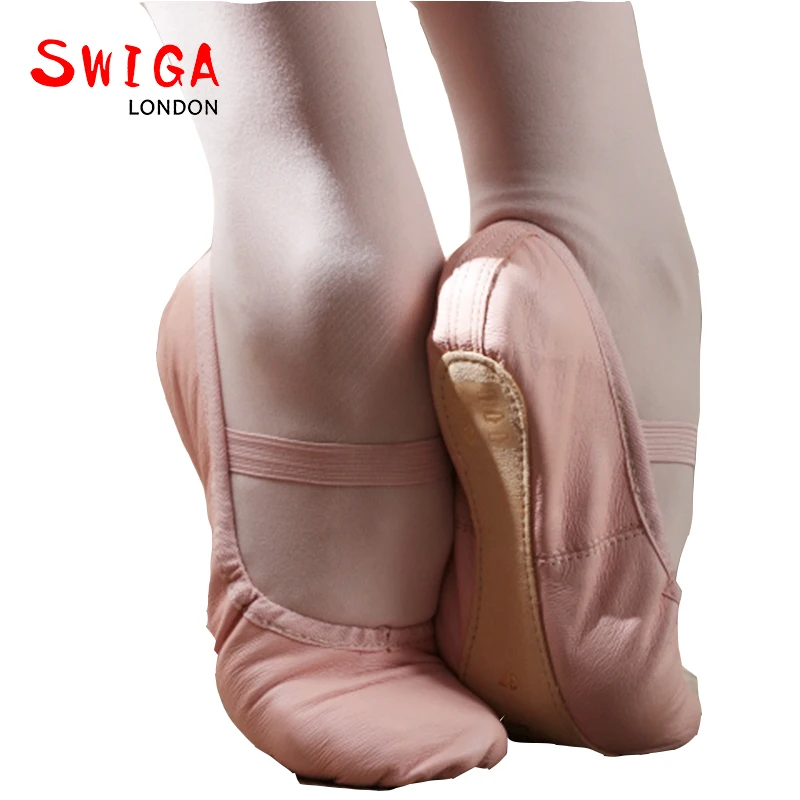 SWIGA leather professional ballet dance shoe shoes for dance women