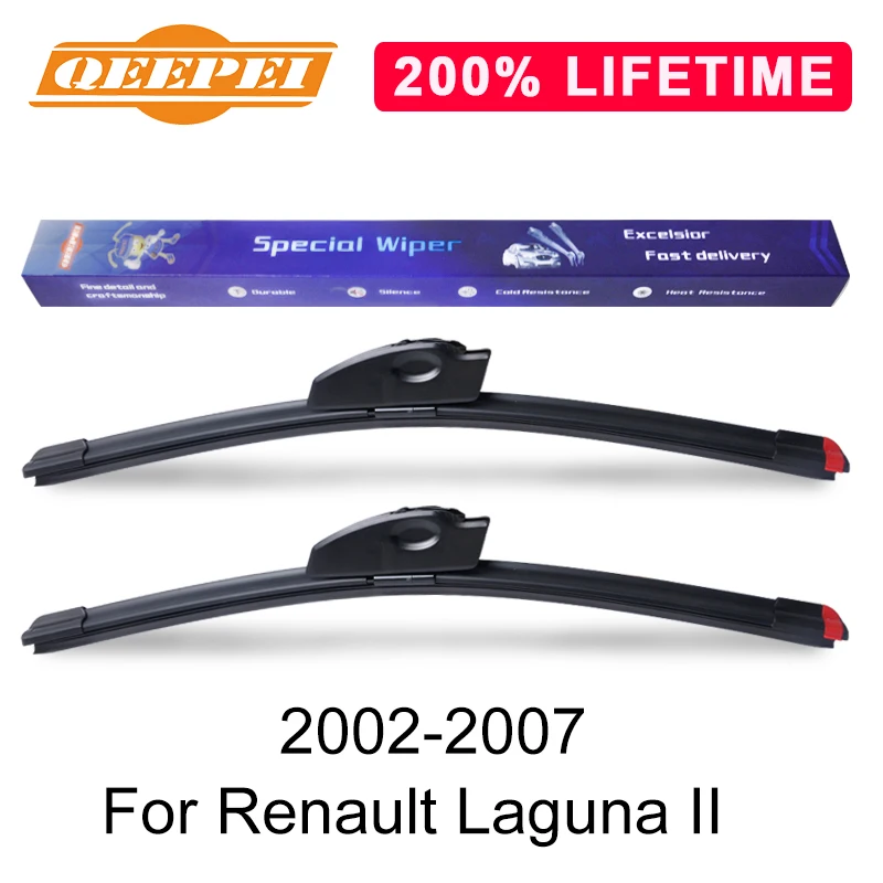 Сменная Щетка стеклоочистителя QEEPEI для Renault Laguna II 2002-2007 силиконовая резина