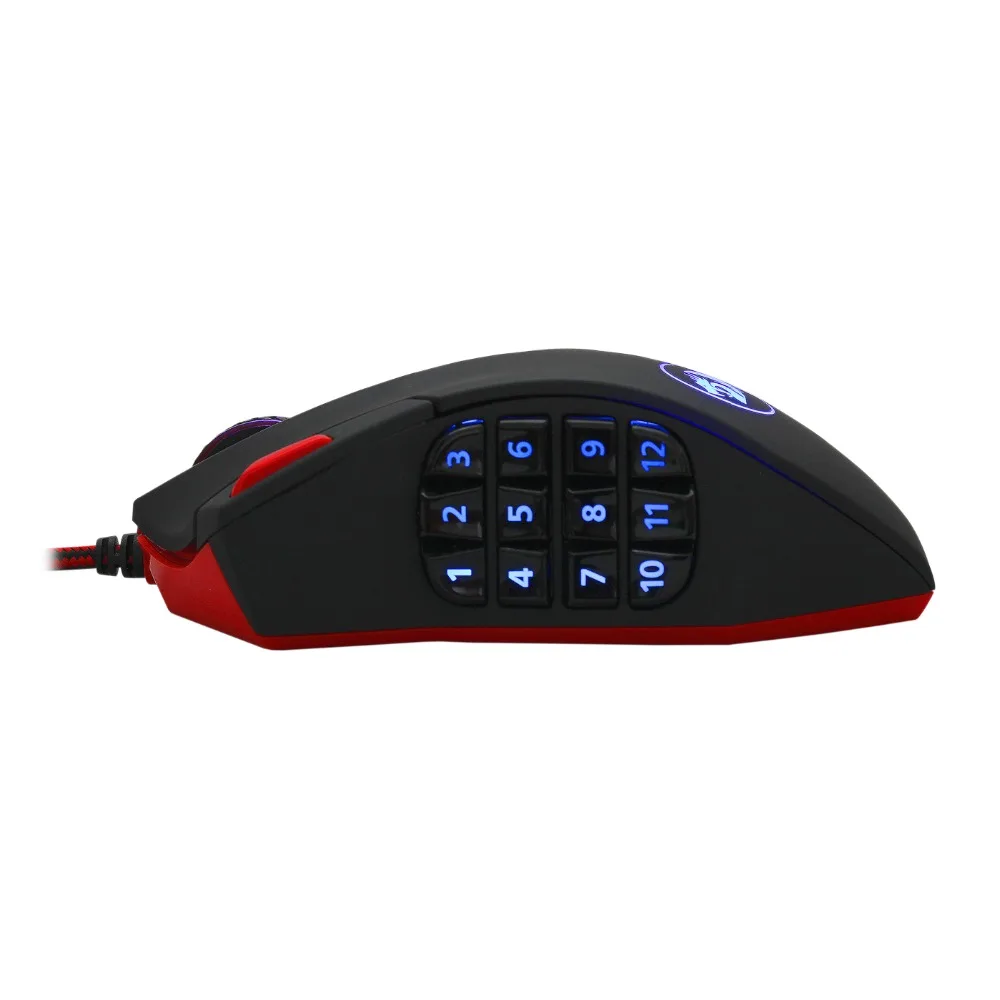 Игровая мышь Redragon M901 программируемая высокоточная 24000 DPI 18 кнопок большой