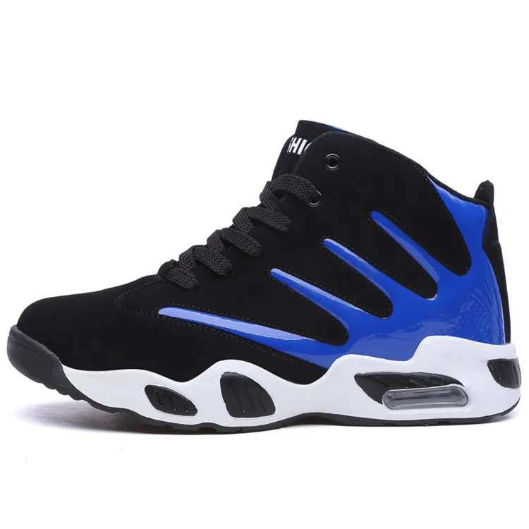 black blue Air Cushion Jordan баскетбольные кроссовки Мужские дышащие противоскользящие баскетбольные кроссовки ботильоны мужская уличная спортивная обувь - Цвет: black blue