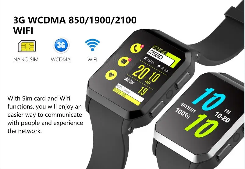 Slimy умные часы Android 5,1 3g WI-FI gps Google Play монитор сердечного ритма подключение к Android IOS Телефон Смарт-часы IP68 Водонепроницаемый