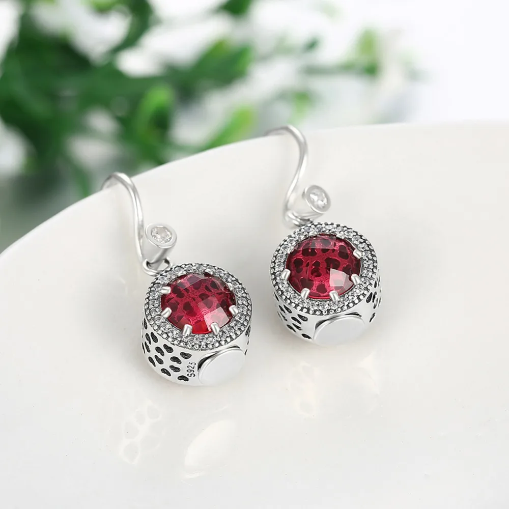 Most attractive Ousnow brand fashion jewelry lady earrings 100% 925 sterling silver round CA cutting process exquisite Gift | Украшения и