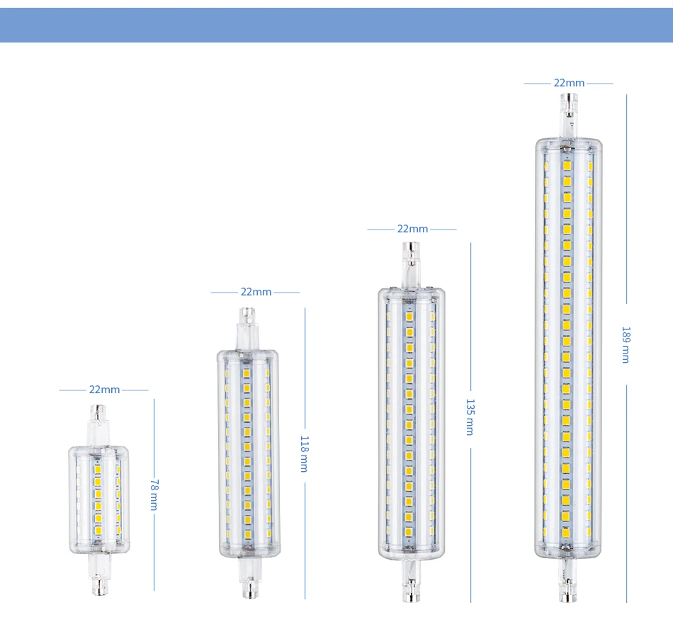 Led 78 мм J78 R7S трубки светильник 220V Led R7S лампы кукурузы 2835 SMD СИД лампочки 110 без мерцания, светодиодные лампы 5 Вт, 12 Вт, 15 Вт