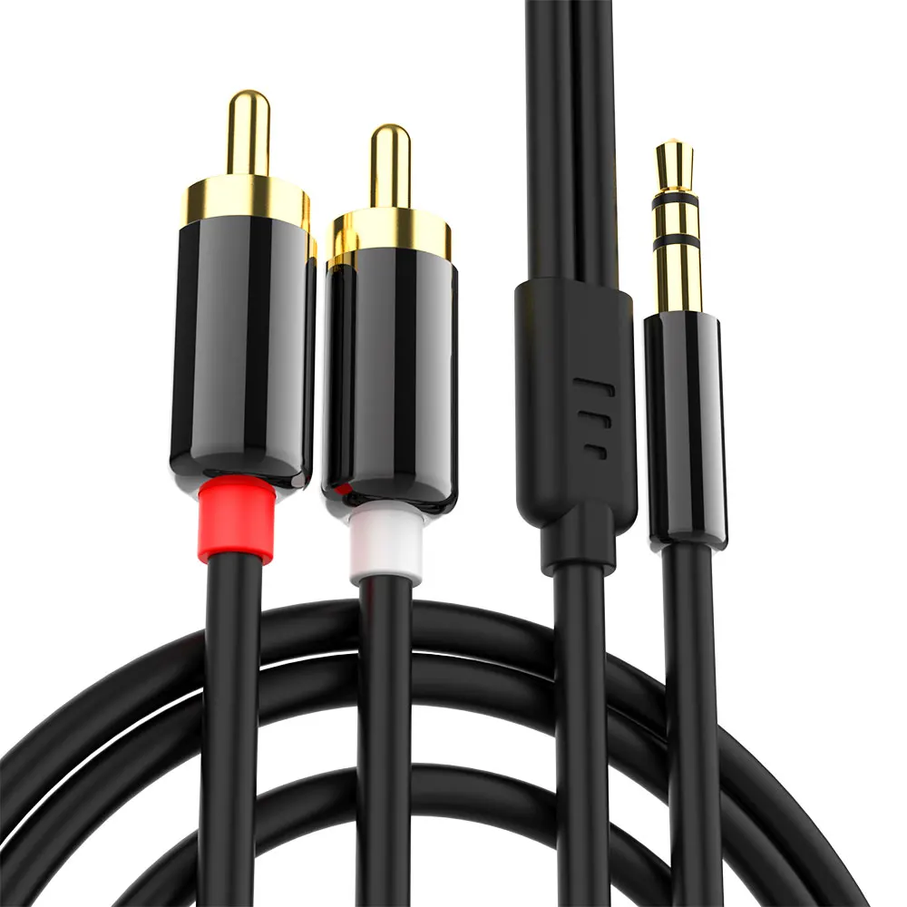 Кабель RCA 2RCA на 3 5 мм аудиокабель с разъемом Rca Aux кабель для телефона Edifer домашний