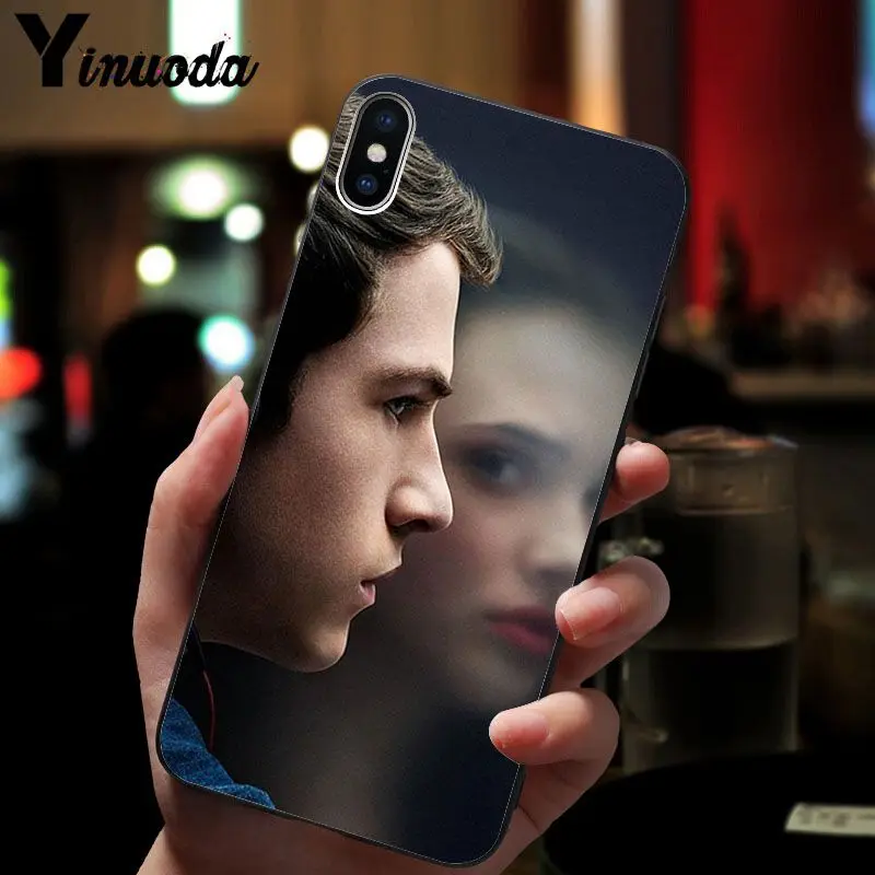 11pro MAX 13 причины почему умный чехол черный мягкий для телефона iPhone 5 5Sx 6 7 7plus 8 8Plus X XS