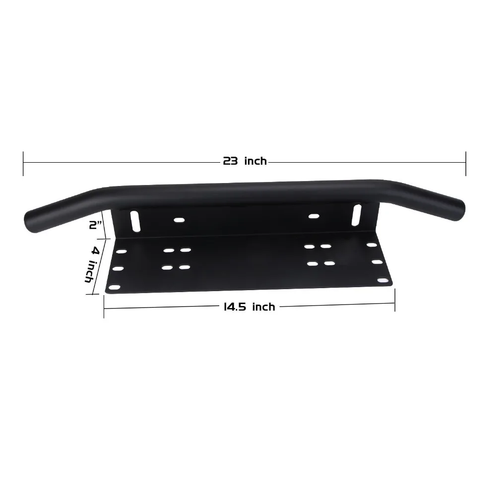 Black Bull Bar Front Bumper License Plate Mount Bracket Holder Offroad Day Light For Off-Road LED Work Lamps | Автомобили и