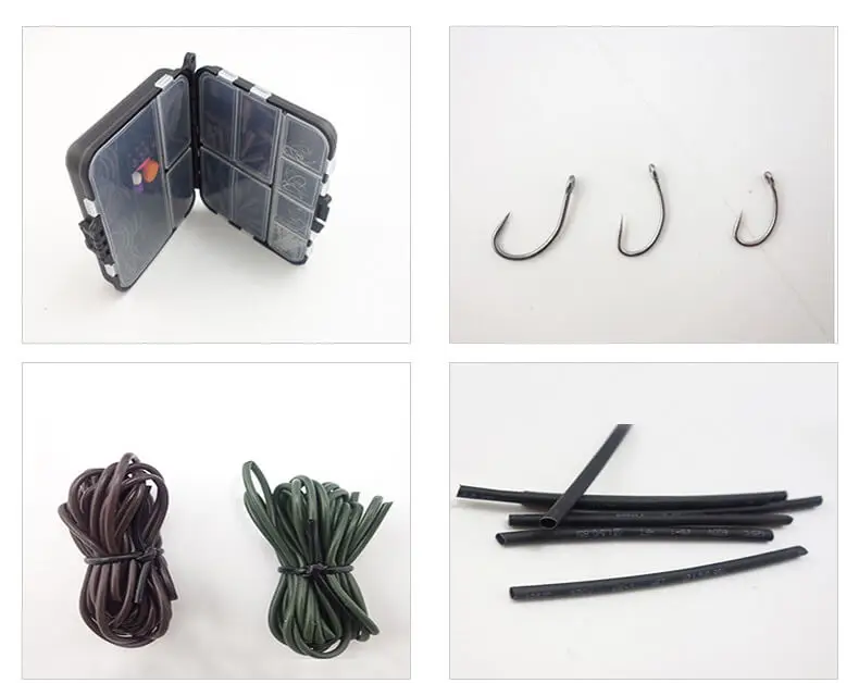 128pcs Carp Fishing Tackle Kit with Swivels/Hooks/Sleeves/Rubbers Tubes Box Set 10.5x12.5x3.5cm All Rod length &amp Type | Спорт и
