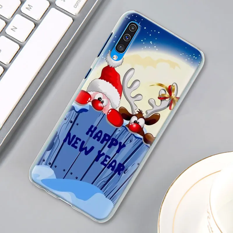 Счастливого Рождества год Лось snowma чехол КРЫШКА ДЛЯ samsung Galaxy A30 A40 A50 A70 A6 A8 плюс A7 A9 M30 чехол для телефона Coque