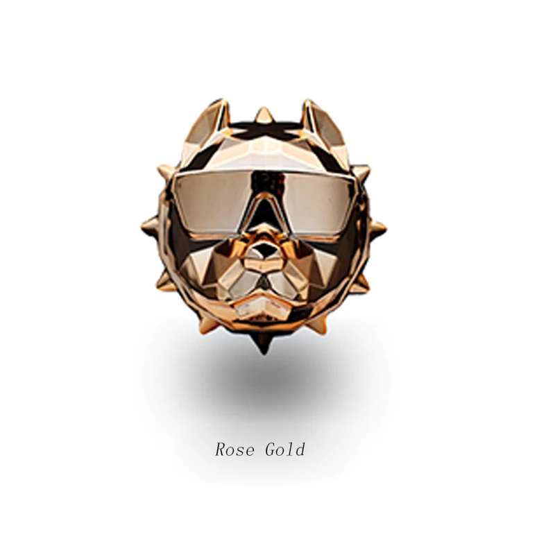 Rose Gold Крутой автомобильный освежитель воздуха с бульдогом, ароматизатор, чистый автомобильный запах, автомобильный освежитель, запасной парфюм, украшение интерьера автомобиля, новая версия - Название цвета: Rose Gold