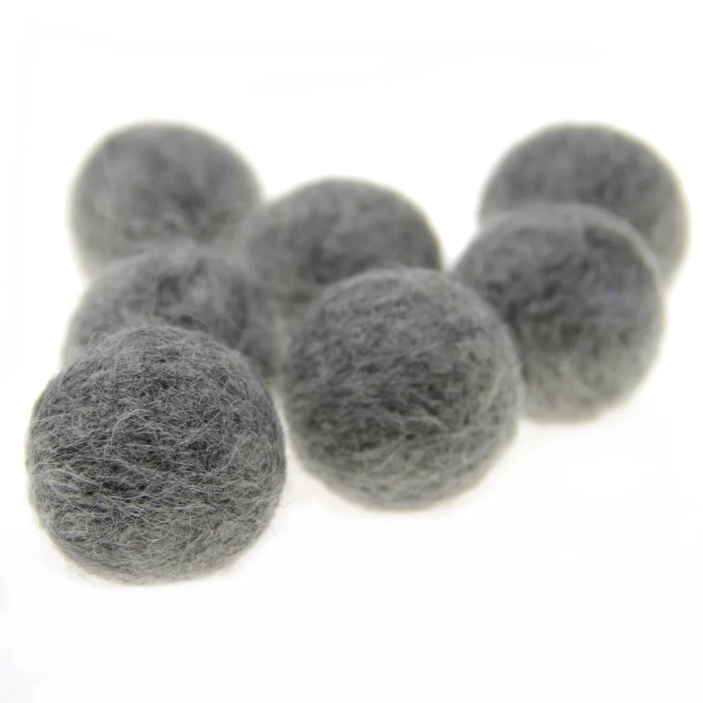 Light grey 50 шт. 20 мм иглы шерсть Фетр шары пены заполнены Бусины шерсть Пипидастр DIY Бусины Интимные аксессуары - Цвет: Light grey