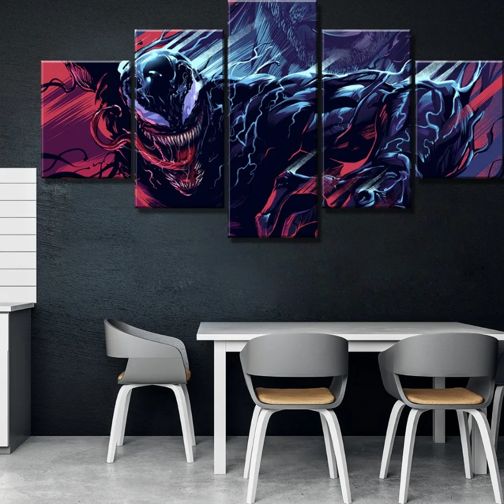 5 панелей Холст Картина постер кино Venom стены искусства холст напечатанные