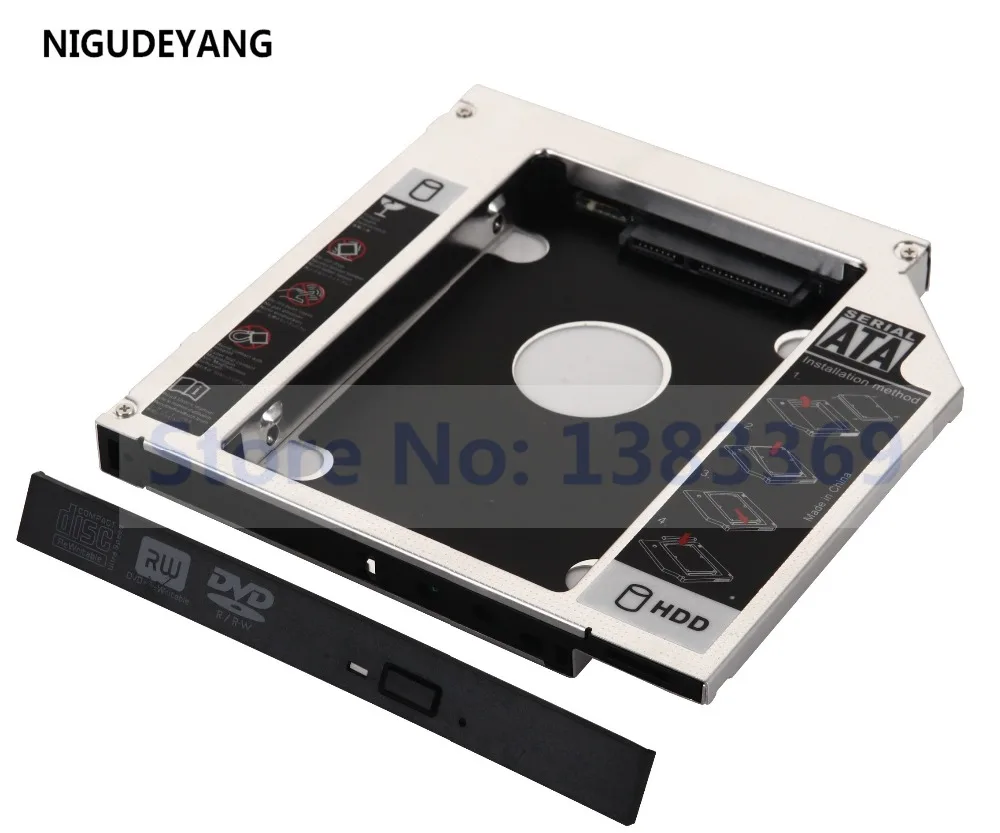 NIGUDEYANG 2nd жесткий диск SSD HDD SATA Caddy для DELL ALIENWARE M17X R1 R2 R4 M18X CA40N|Корпус жесткого диска| |