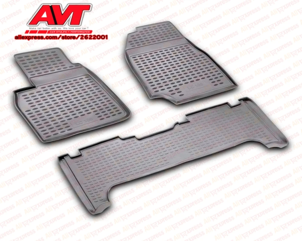 Коврики для Toyota Land Cruiser 100 1998 2007 3 шт. резиновые коврики Нескользящие аксессуары