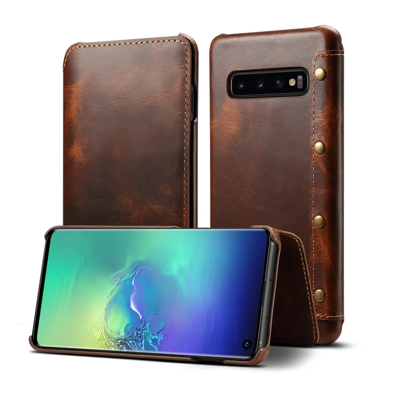 Роскошный брендовый чехол Timecat из натуральной кожи для samsung galaxy s10 plus, откидная крышка s10+ s10e, сумка для телефона с отделением для карт и бумажником