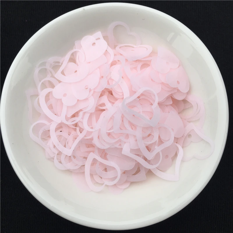 30 г/лот Матовые прозрачные розовые блестки разной формы из поливинилхлорида