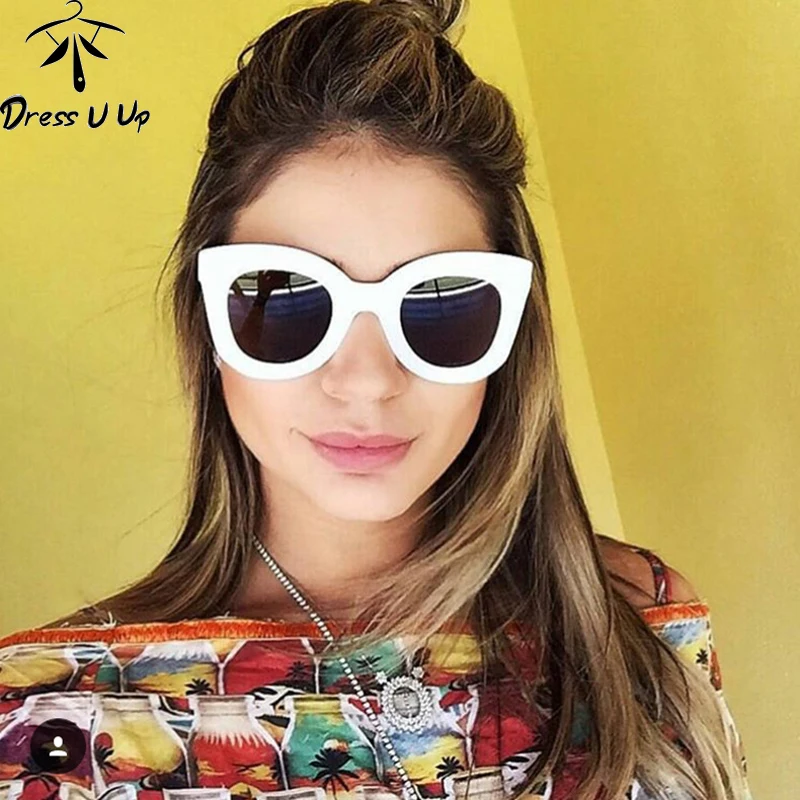 Женские солнцезащитные очки DRESSUUP дизайнерские Винтажные Солнцезащитные в