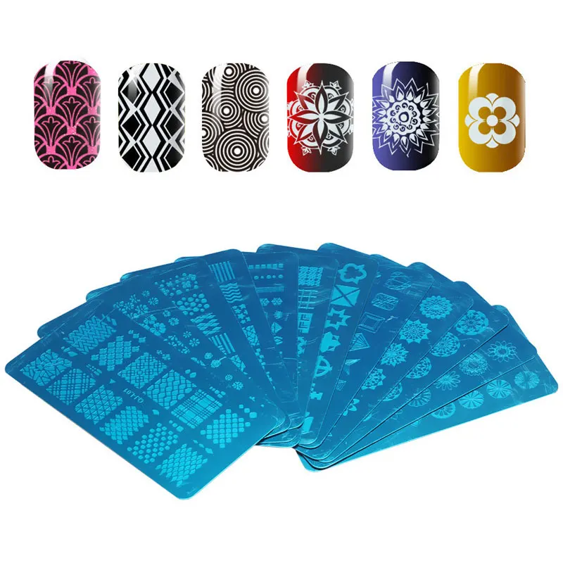 3 шт./лот печать в виде цветка кружева ногтей штамповки пластины изображение из