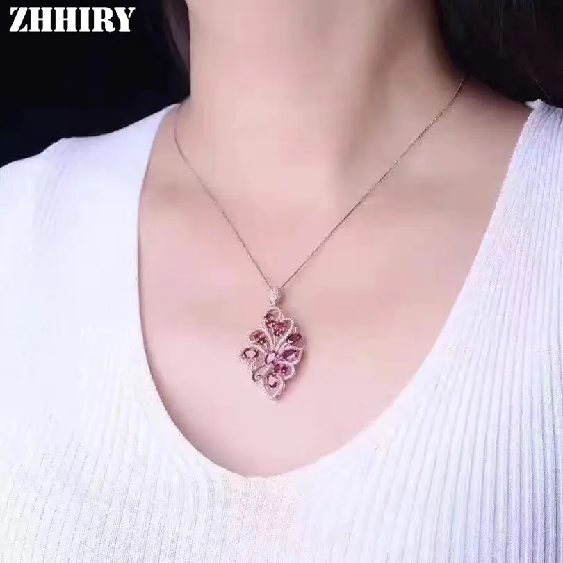 Женское ожерелье из серебра 925 пробы с натуральными гранатами|sterling silver gold|natural