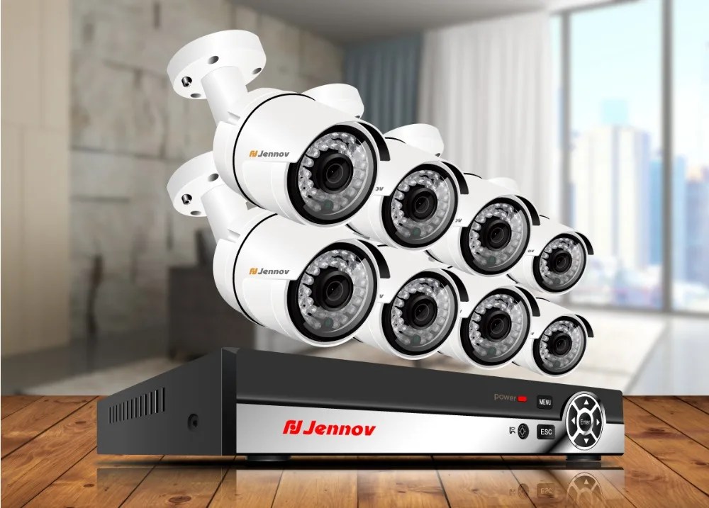 Система камер домашней безопасности H.265 5MP 8CH NVR CCTV 3MP аудиосистема 1440P наружная камера видеонаблюдения POE P2P HDD Danale