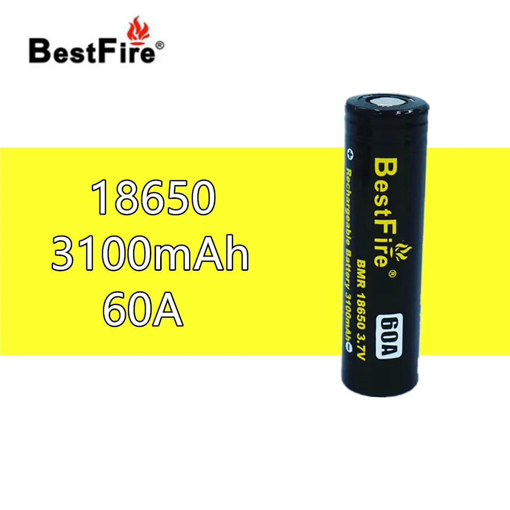1 шт. перезаряжаемая батарея BestFire 18650 3 7 в 3100 мАч 60A для Wismec Reuleaux GEN3 RX200S RX2/3 RX300