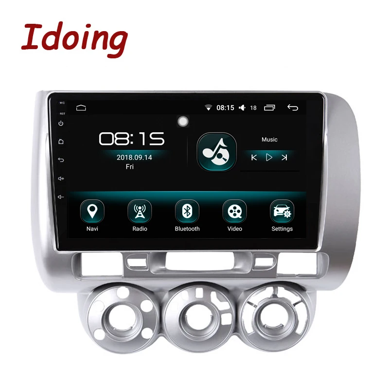 Idoing " 4G+ 64G 2.5D ips Android 8,0 Автомобильный мультимедийный плеер gps для Honda Fit jazz 2006-2008 аудио Радио Стерео навигация OBD2