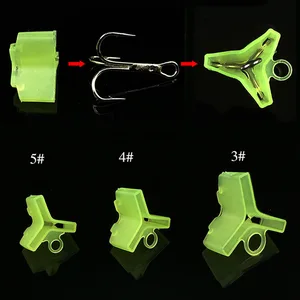 50 шт.упак. прочные тройные Крючки для рыбалки джиг Чехлы Чехол Чепчики кепки протектор