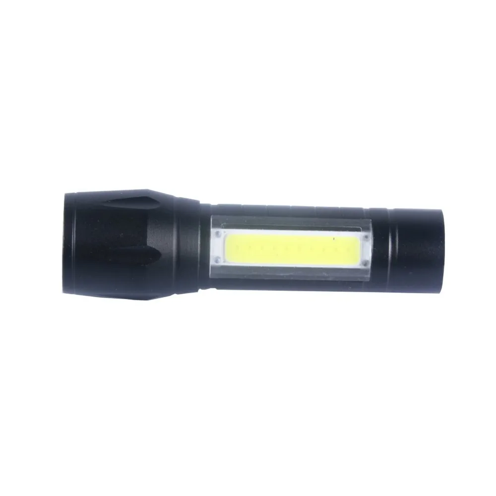 Светодиодный Перезаряжаемые Телескопический фонарик мини USB кабель Алюминий