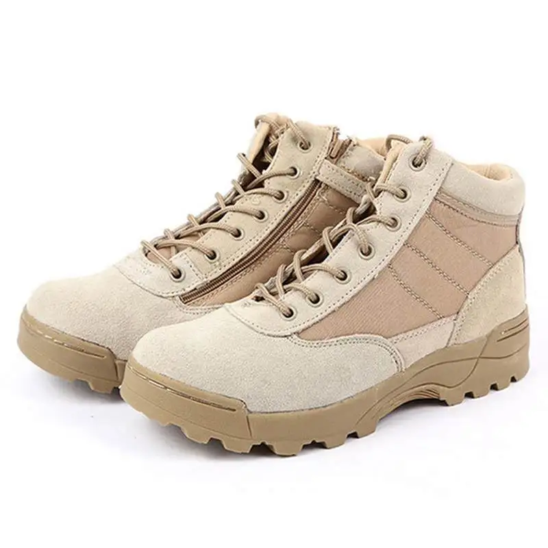 

Zip Outdoor Army Boots Men's Military Desert Tactical Boot Waterproof Hiking Sport Shoes Climbing Ankle Men Bootie Combat Shoes
