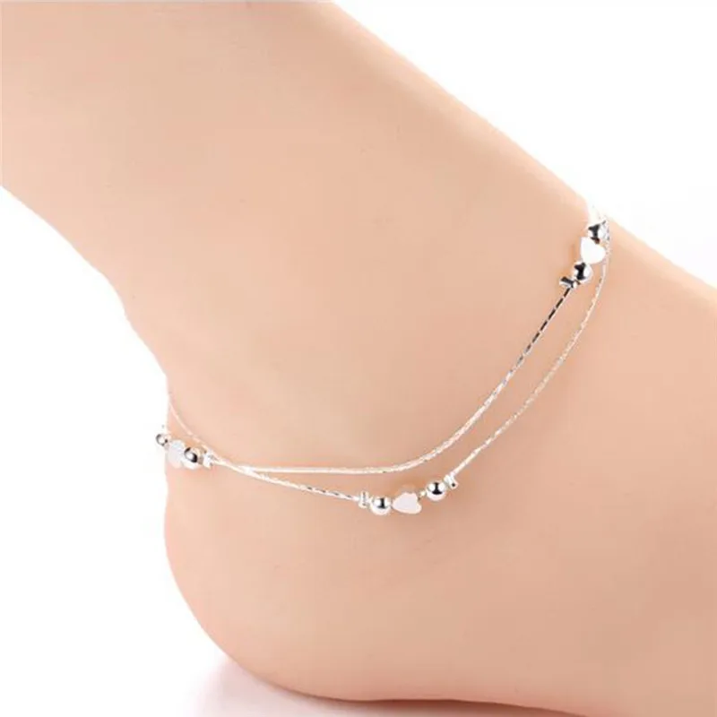 Хит продаж модный серебряный браслет на лодыжку цепочка со звеньями звездочка