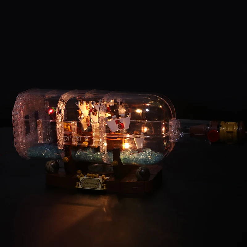 Светодиодный светильник для Lego 21313 16051 Ideas creator корабль в бутылке строительные