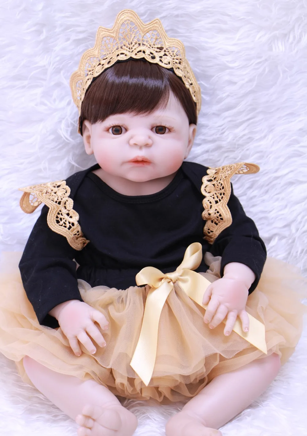 DollMai 22 дюйма силиконовая кукла для новорожденных девочек Bonecas Alive Bebe dolls Menina в