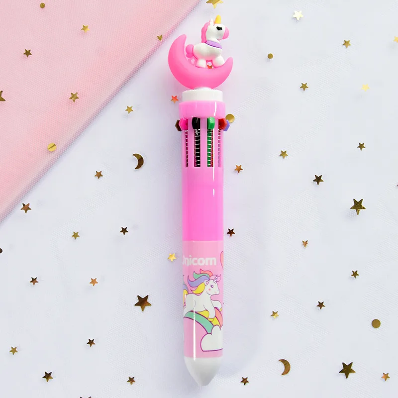 Kawaii Dream единорог; Фламинго кролик 10 цветов массивная Шариковая ручка для школы офиса поставка подарок канцелярские товары Papelaria Escolar - Цвет: 4
