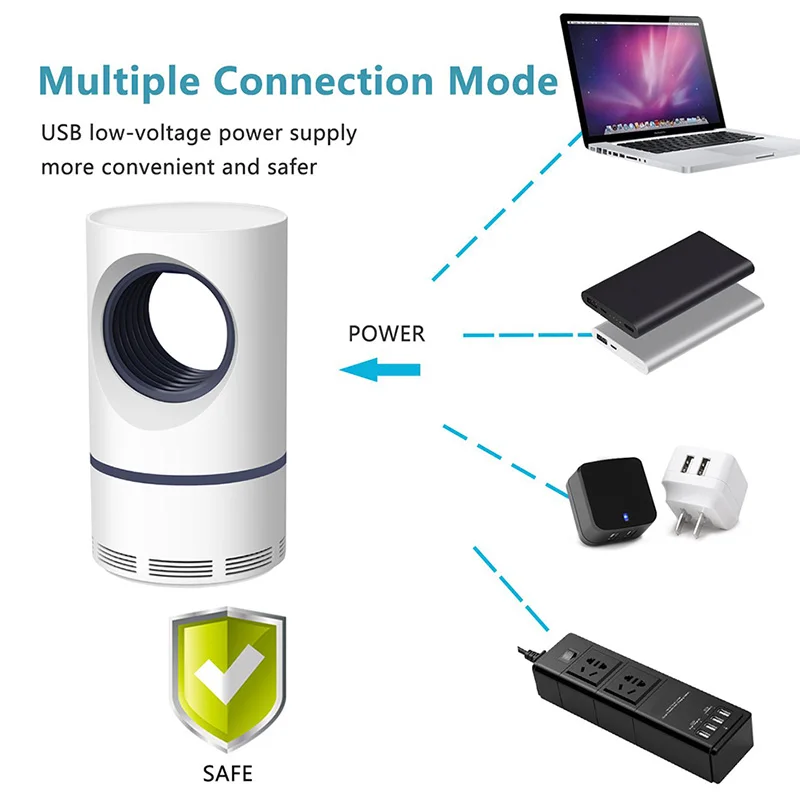 Электрическая ловушка для комаров USB лампа уничтожения насекомых устройство