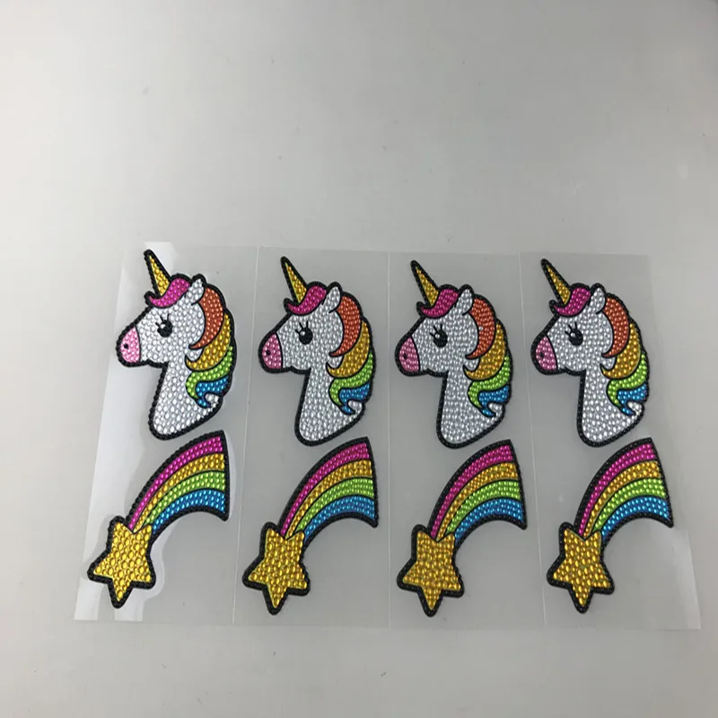 Multicolor Unicorn Motif Acrylic Rhinestones Stickers Phone PC Shoes Bag Car Art Decals Bags Beauty Decor DIY Accessories | Дом и сад