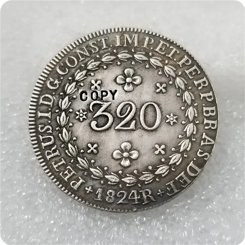 1824 бразильская 320 копия монеты|Безвалютные монеты| |