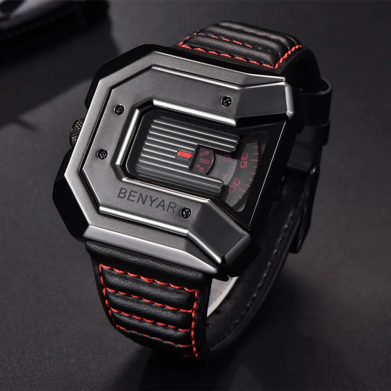 BENYAR роскошные часы новый уникальный дизайн мужские Reloj Hombre водонепроницаемые