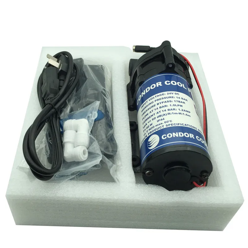 

C090 Hot sell water booster pump 24v dc hydraulic pump 14bar 60W 1L/min super quiet misting cooling motor