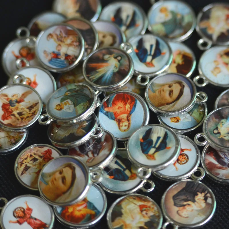 Католическая святая Двусторонняя наша Леди Гуадалупе медали Майкла ангела