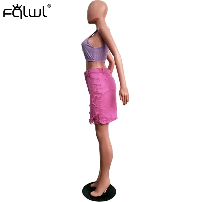 Женская джинсовая юбка карандаш FQLWL облегающая мини с высокой талией Короткая