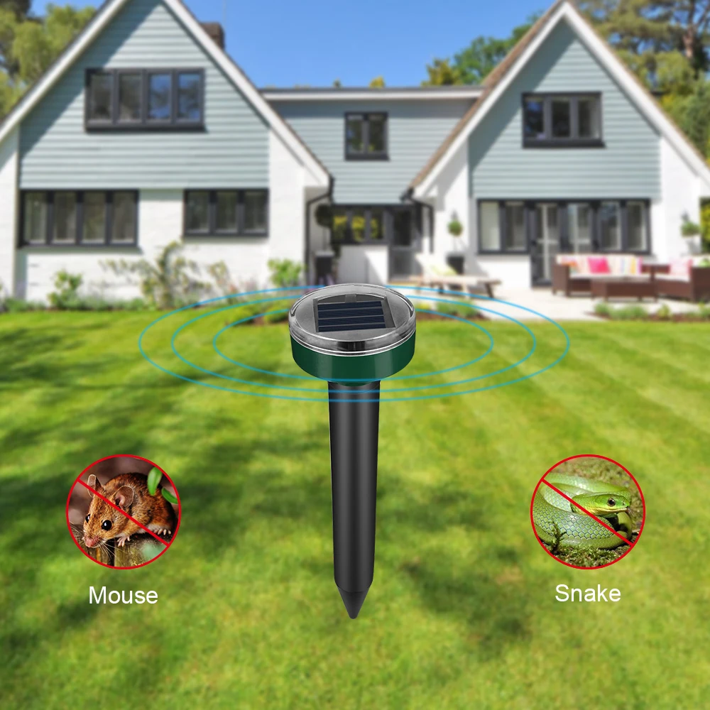 2 шт Открытый Сад репеллент от моли солнечной энергии ультразвуковой
