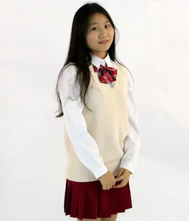

Hot Sale Girls New School Uniforms Short-sleeved Shirt Vest Sweater Japan Anime Game Love Live Cosplay Costumes Cute Girls Style