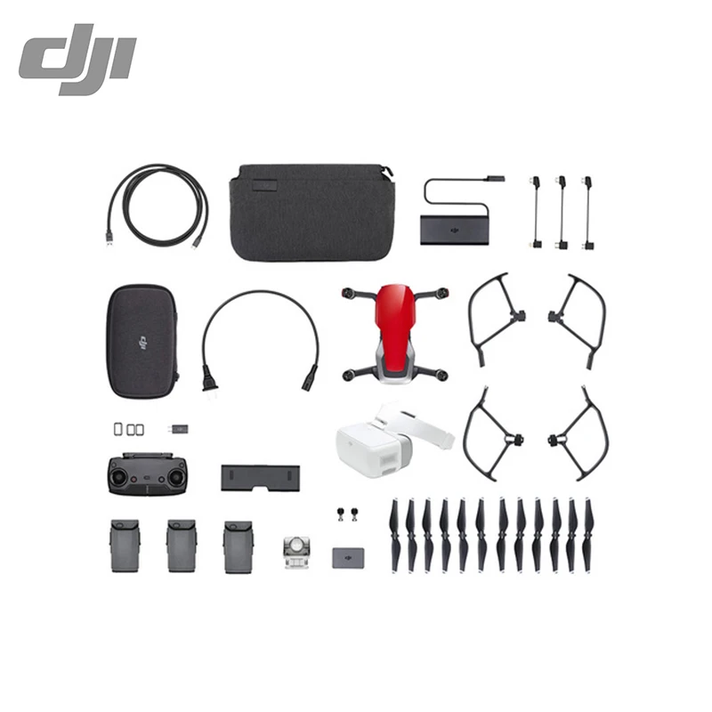 DJI Mavic Air fly больше комбо с очками и мини RC Квадрокоптер 3 осевой карданный 4 к камера